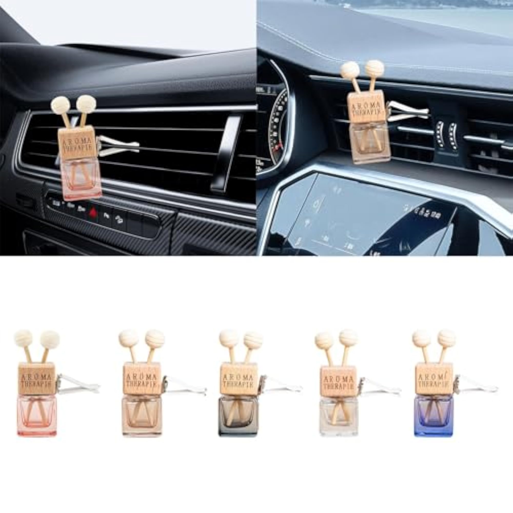 Empty Car Diffuser Vent Clip Perfume Bottle, Red