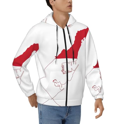 Sweat à capuche homme Monaco veste zippée chaude cordon serrage mode