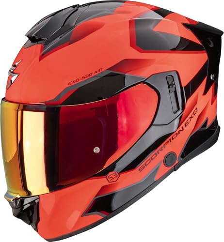 Scorpion Exo-530 Air Clip Full-Face Helmet, Red/Black, M (57/58)