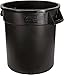 CFS 34101003 Bronco Round Waste Container, 10 gal, 17" Height, 16.13" Width, 17.5" Length, Polyethylene (LLDPE), Black (Pack of 6)