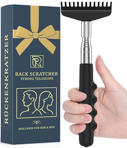 Extendable Large Robust Back Scratcher for Smooth Scratching & Itch Relief. Strong Telescopic Gifts for Men. Practical Birthday Gifts for Men. Back Scratcher for Women. Fathers Day