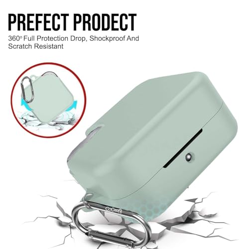 Image of Soft Silicone Case Cover for CMF by Nothing Buds Pro 2 | Buds 2 | Buds 2 Plus (Light Green)