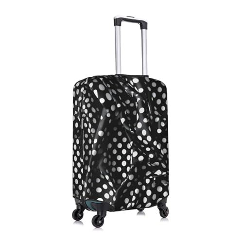 Black and white corrugated dots Printed luggage cover, double stitching all around, high elastic material, suitable for travel and business trip2