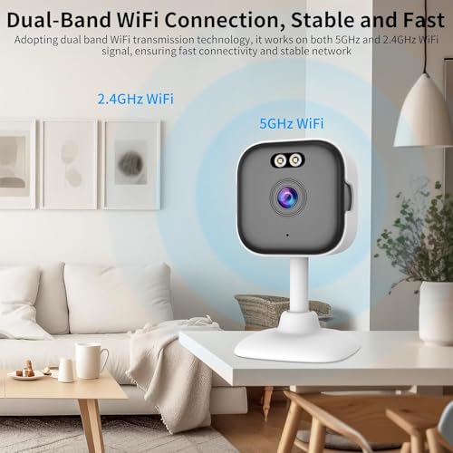 Image of VSTARCAM 5G Indoor Security Camera for Pet Camera, Dual-Band WiFi (2.4GHz /5GHz), 2K UHD Dog Camera w /5x Zoom, Motion Detection, 2-Way Audio, Color Night Vision, 20260402