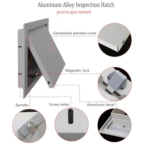 Pannello di accesso magnetico per cartongesso, 50,8 x 45,7 cm, per impianti idraulici e di accesso, facile da aprire, per impianti di riscaldamento e impianti idraulici