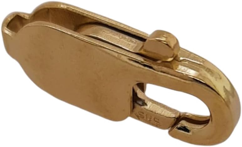 16.1MM 14K Solid Yellow Gold Oval Lobster Clasp Made in Italy by CRAFT WIRE - Image 4