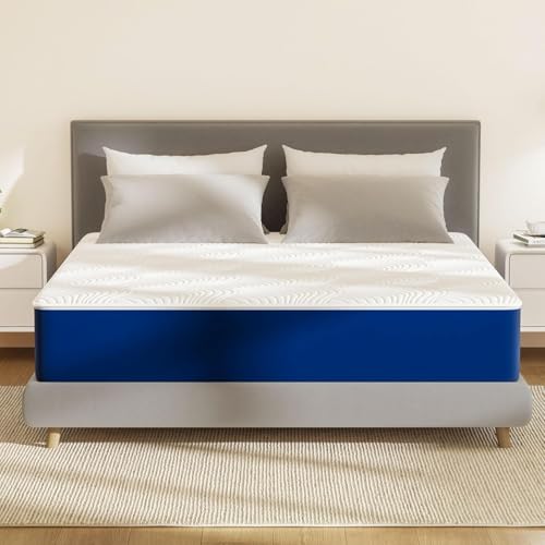 PurrJoys Matratze 140x200x25cm, Memory Foam mit Gel, H3, Abnehmbarer Bezug, CertiPUR-US & Oeko-TEX, druckentlastend, Lieferung gerollt im Karton