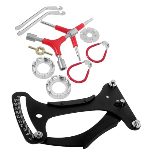 OFFIGAM 自転車用多機能修理工具 スポークレンチ付きテンションメーター ロード マウンテンバイク対応 ポータブル頑丈設計 メンテナンス初
