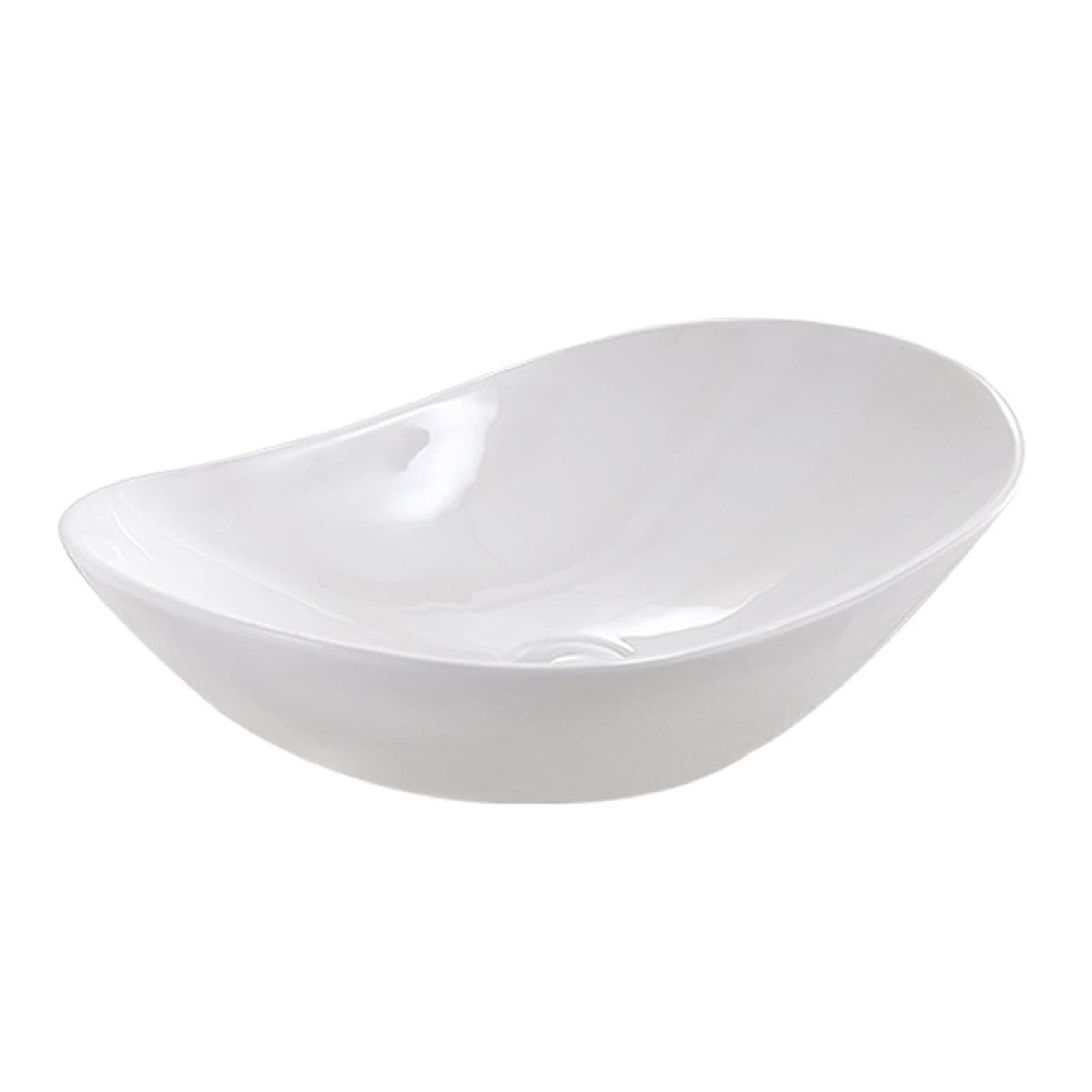 Bathroom Countertop Vessel Sink White Oval Bathroom Sink Ceramic Countertop Vanity Vessel Basin Washing Bowl，24" X 14.5" Bathroom Sinks