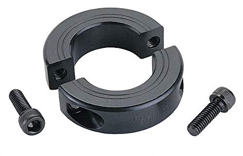 Shaft Collar,Clamp,2Pc,3/8 in,Steel