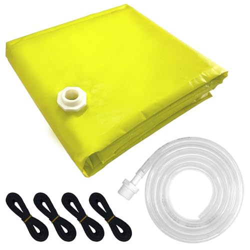 Juego de Lona de Drenaje de 3 x 3 pies, Resistente para Techo, desviador de Fugas de Techo, Color Amarillo (3 x 3 pies)