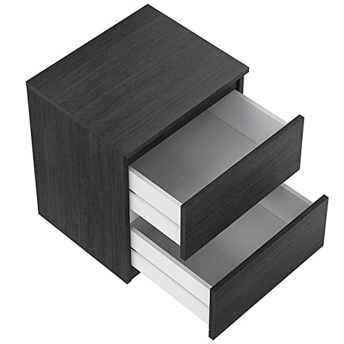 Pimex Side Table Nightstand Modern Nightstands Bedside Table Living Room Organizer Storage Cabinet Bedroom Bedside Table 2 Drawers Home Furniture