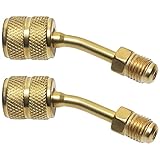 PartsBroz R410A Adapter Replacement Part (2-Pack) - Works With Mini Split HVAC System - 5/16 Female Quick Couplers x 1/4 Male Flare - Easy to Operate and Install