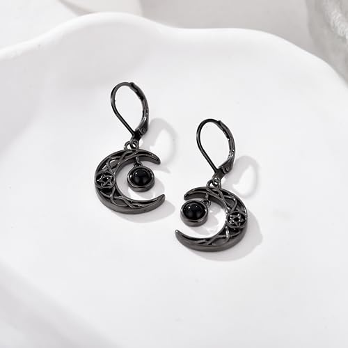 Gothic Moon Earrings Moon Dangle Earrings Jewelry Moon Gifts for Women4