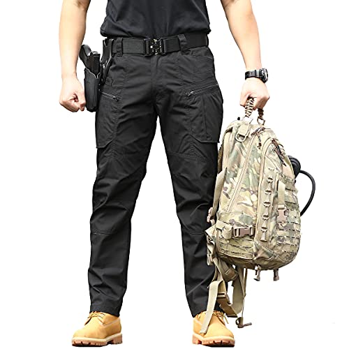 NAVEKULL Men's Hiking Tactical Pants Rip-Stop Military Combat Cargo Pants Lightweight Army Work Outdoor Trousers3