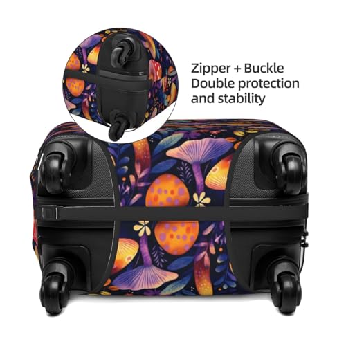 Luggage Cover - Colorful Mushrooms A Print Travel Suitcase Covers For Luggage, High Elasticity Suit Case Cover Protector Fits 18-32 Inch3