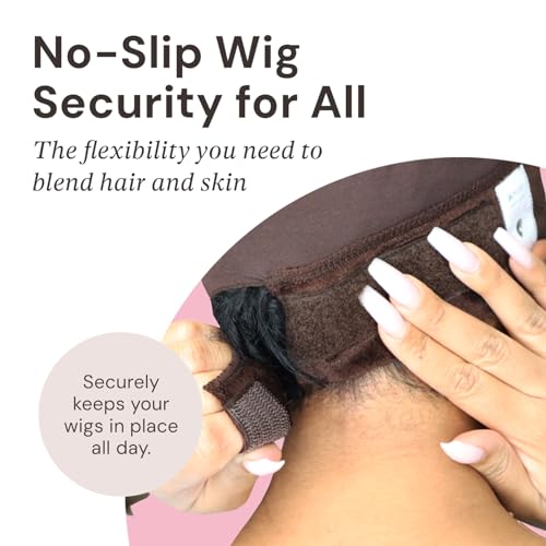 MILANO COLLECTION Ultimate GripCap, All-In-One Under Wig Cap for Women, Comfortable Wig Cap with Grip Band That Is Anti-Slip & Features Adjustable Closure, One Size Fits All, Chocolate Brown, 1 Pack