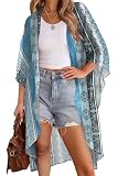 OFEEFAN Boho Beach Cover Ups for Women Kimonos for Women Bohemian Clothes Print 02 M