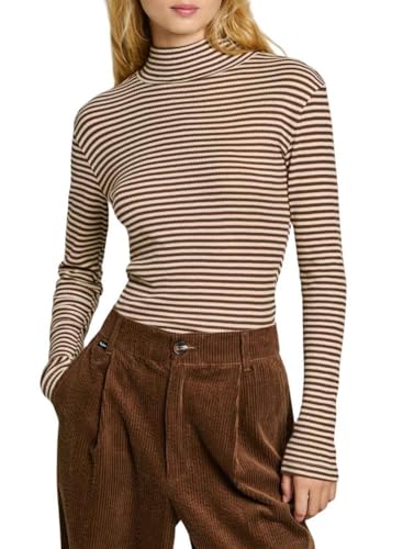 Pepe Jeans Elif T-Shirt Femme en coton doux et coupe ajustée