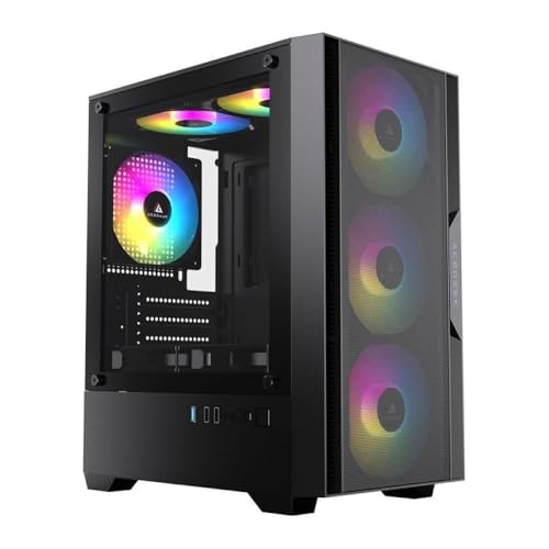 Gabinete Gamer Acegeek Stratus Mesh | Mid-Tower | Lateral de Vidro | Preto | AG-STRATUS-MESH-BK