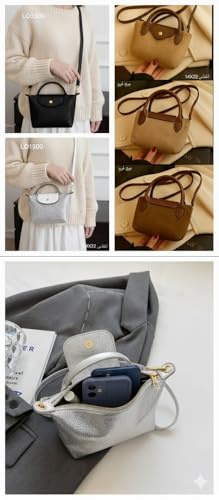 Women's Mini Top Handle Handbag, Elegant Faux Leather Bag, Magnetic Closure and Gold Accessories, with Adjustable Shoulder Strap - Versatile Mini Daily Bag (Black)