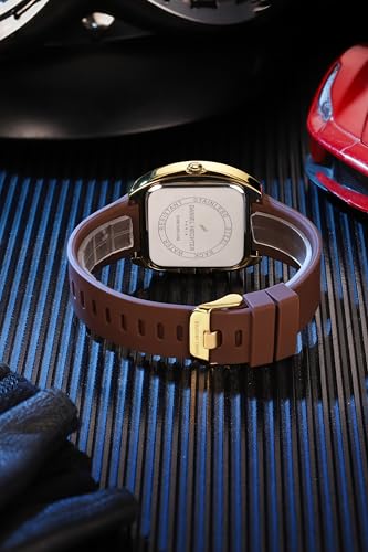 Image of Daniel Hechter Paris Bercy Collection Analog Quartz Watch for Men with Square Dial, Day-Date Display, Crystal Hour Markers and Silicone Strap - DHM1053
