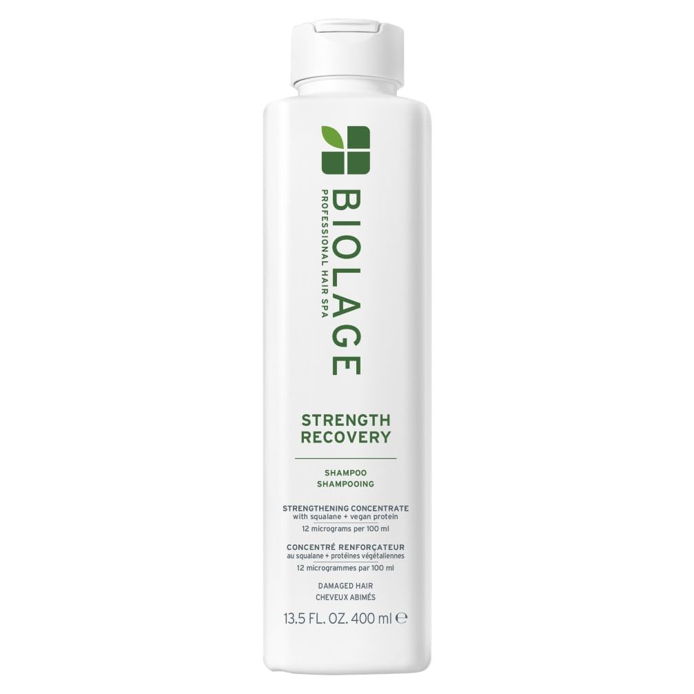 Biolage Shampoo Ristrutturante per Capelli Danneggiati, Azione Levigante, Arricchito con Squalano Vegano, Strenght Recovery
