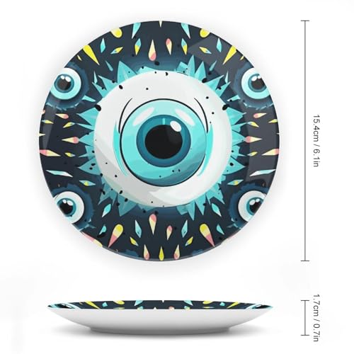 Plato Decorativo Bone China Ojos Malignos 6 Pulgadas miniatura 2