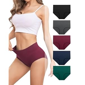 Benirap Womens Underwear Soft Cotton Hipster Panties Breathable Briefs 5 or 6 Pack