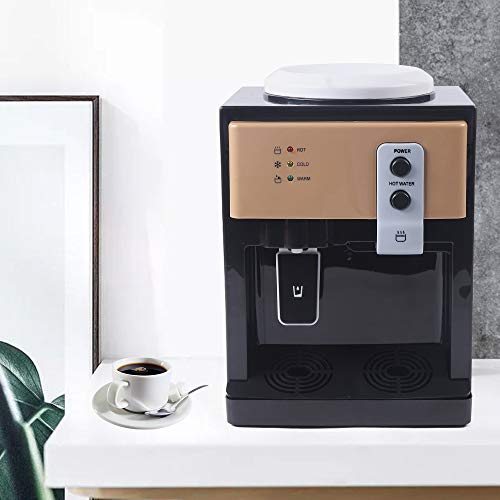 Countertop Water Cooler Portable Hot & Cold Water Dispenser 3 In 1 Top Loading Water Cooler Dispenser 110V Electric Water Dispenser For Offices Bar Home Kitchen, Holds 3 Or 5 Gallon Bottles #TOP2