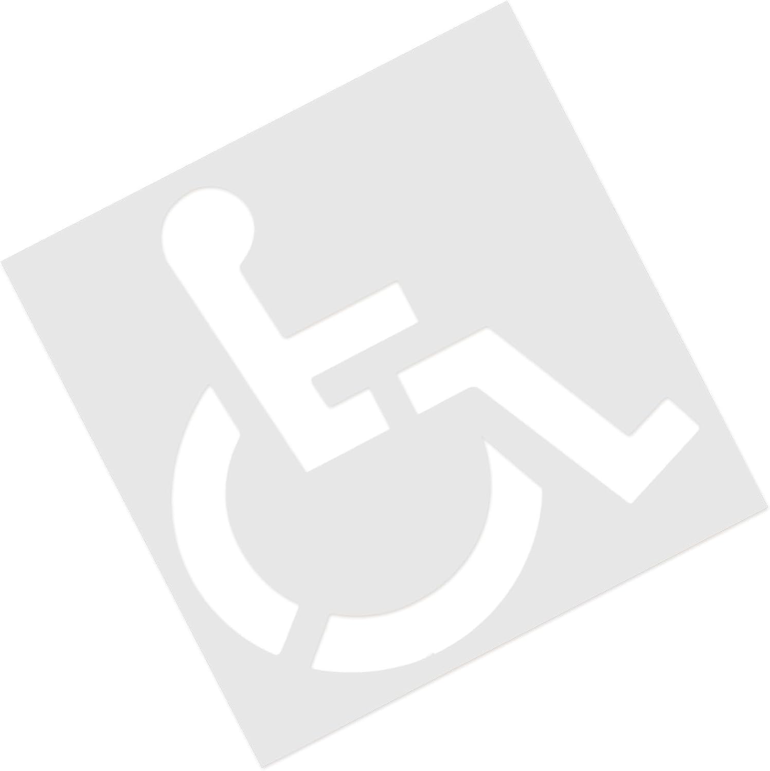 Parking Lot Stencil - Silicone Handicap Symbol Template, Foldable Wheelchair Marking Guide for Concrete Asphalt, Reusable Flexible Design with Clear Lines, Ideal for Garage Driveway Parking Lot Painti