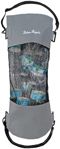 Deluxe Recycles Portable Mesh Trash Bag for Boat - Washable Leakproof Outdoor Garbage Bags for Boat, Kayak or Camper – Lightweight & Large Capacity Bin Bag (Grey)