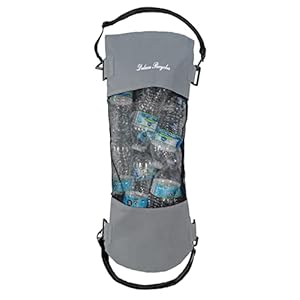 Portable Mesh Trash Bag for Boat – Washable Leakproof Outdoor Garbage Bags for Boat, Kayak or Camper – Lightweight & Large Capacity Bin Bag (Grey)