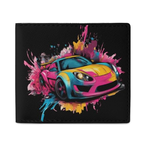 Sports Car Coin Purse PU Leather Bifold Wallet Small Change Purse Pouch Front Pocket Wallets