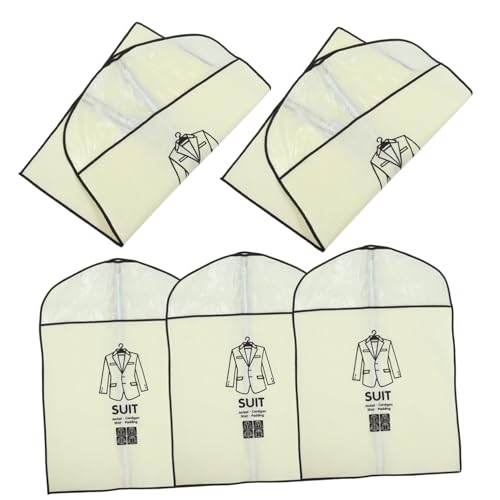 DECHOUS 5pcs Hanging Clothes Storage Wardrobe Garment Bag Clothing Storage Bag Zippered Easy Open Prevent Wrinkles