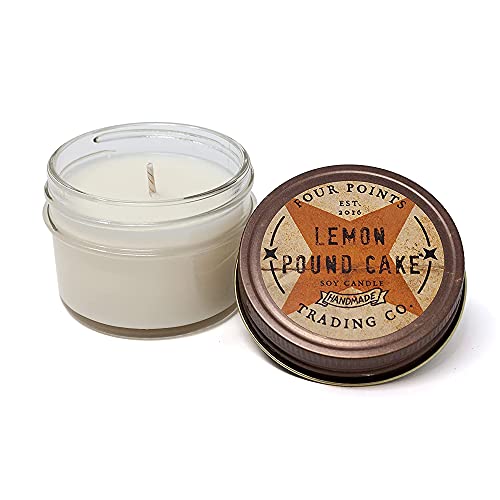 Four Points Trading Co. Lemon Pound Cake 4 Oz Scented Soy Aromatherapy Candle w/Jar