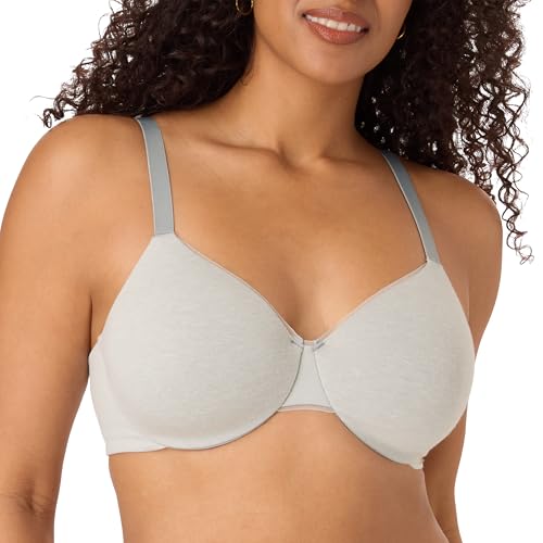 Image of Bali Womens T-Shirt Bra, Cotton Collection Underwire Bra for Women, Full Coverage, Moisture-Wicking