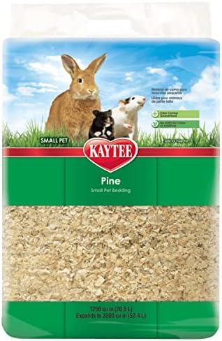 Kaytee Small Animal Pine Bedding For Pet Guinea Pigs, Rabbits, Hamsters, Gerbils, and Chinchillas, 52.4 Liter,Brown