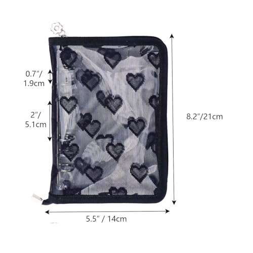 Image of Black A6 Binder Zipper Lace Lover Budget Planner Cover | 6 Rings