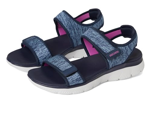Sandalias deportivas mujer Skechers Summits con amortiguación ligera, azul marino talla 37