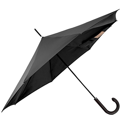 CARRY saKASA(キャリーサカサ) CityModel 逆折り式傘 逆さ傘 テフロン加工 (ブラック+ブラック)