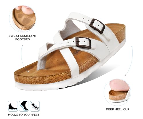 Image of AEROTHOTIC Recovery Slides for Women Cork Footbed Adjustable Straps Sandals