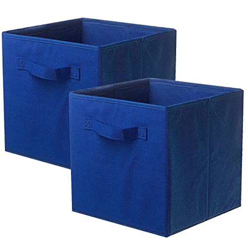 PowerKing Lot de 2 Boîtes Tiroirs en Tissu Cube de Rangement Pliable Coffre pour Linge Jouets Vêtement