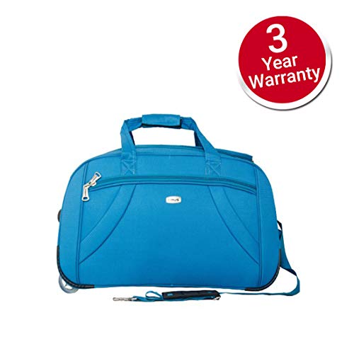 Image of Timus Club Mumbai 55 CM Ocean Blue 2 Wheel Duffle Trolley Travel Bag for Women and Men