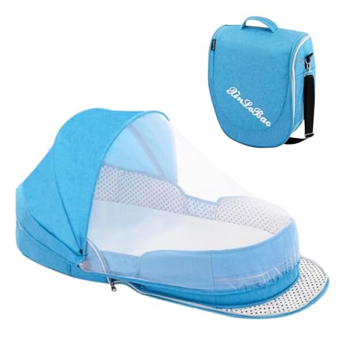 Cuna de viaje para bebés - Tumbona para bebés,Cama portátil de viaje de noche transpirable malla redes fáciles de llevar al aire libre recién nacido