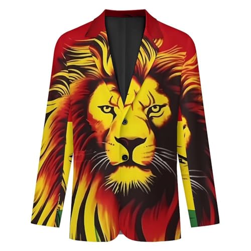 Jamaica Lion Rasta Men's Casual Blazers Slim Fit Sport Coats Blazer Two Buttons Suit Jacket for Work Party4