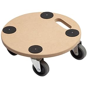 Metafranc 821360 Plantenroller Ø 350 mm – 150 kg draagkracht – MDF-plaat – TPE-wielen/meubelroller/onderzetters met…