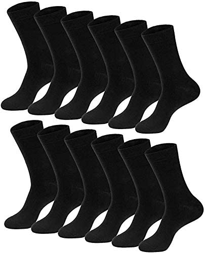 avikar SOCKS PACK OF 12 Men's OR WOMEN Black Solid Organic Cotton BLEND Formal Socks Ultra soft smell control design Combo Pack of 12 black-picture-53