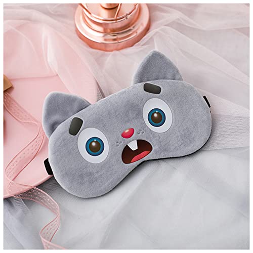 スリープマスク スリープアイマスクアイシェードコットン猫アイパッチスリーピングマスクかわいいアイカバー旅行レストルーツアイバンドスリーピングエイドキッズアイの目隠し 3dスリープマスク (Size : Gray dog)