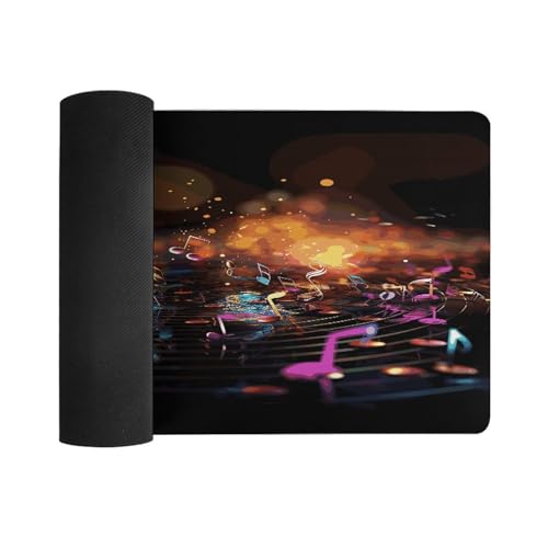 Colorful Music Notes Desk Mat Non-Slip Large Mouse Pad miniatura 3